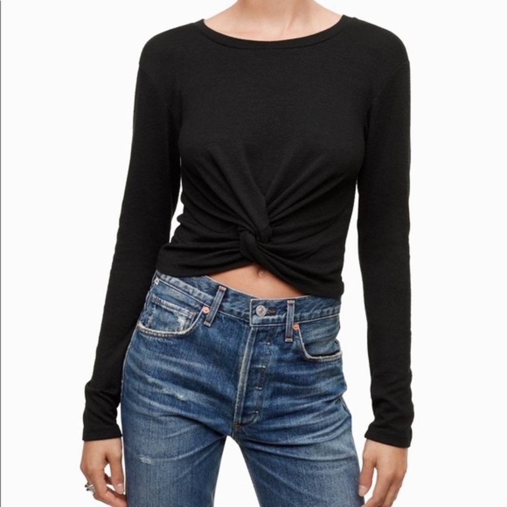 Aritzia Wilfred Free Twisted Knot Long Sleeve
